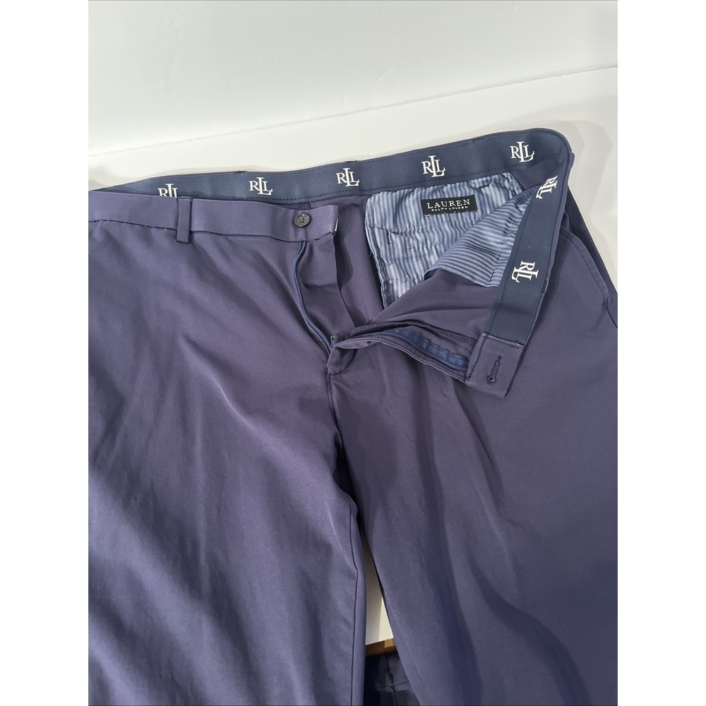 Lauren Ralph Lauren Dress Pants Men 40W 30L Cotton Nylon Blend Blue LRL Logo